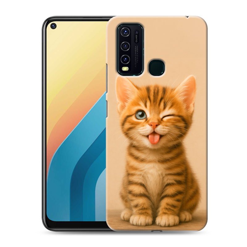 Пластиковый чехол на Vivo Y30 с принтом котенок Пластиковый чехол на Vivo Y30 с принтом котенок