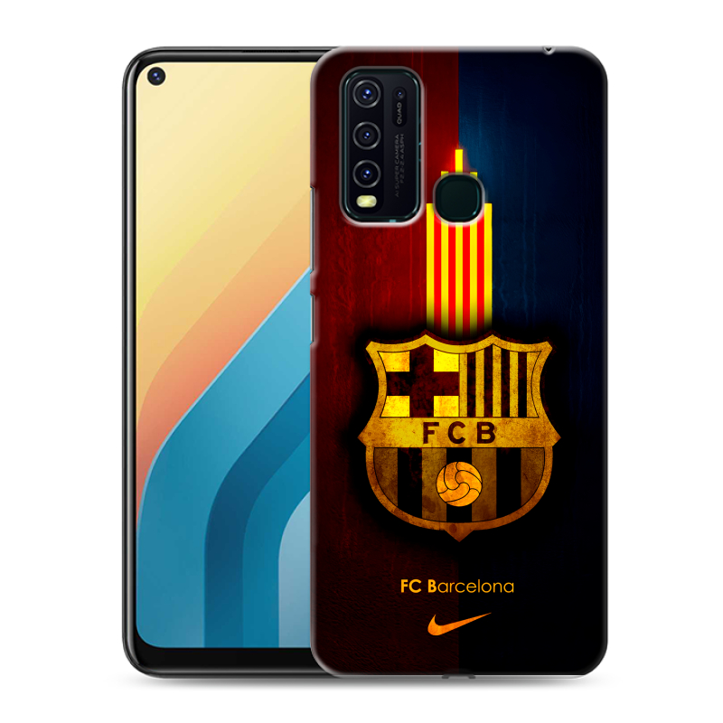 Силиконовый противоударный чехол на Vivo Y30 с принтом Барселона Barcelona Силиконовый противоударный чехол на Vivo Y30 с принтом Барселона Barcelona