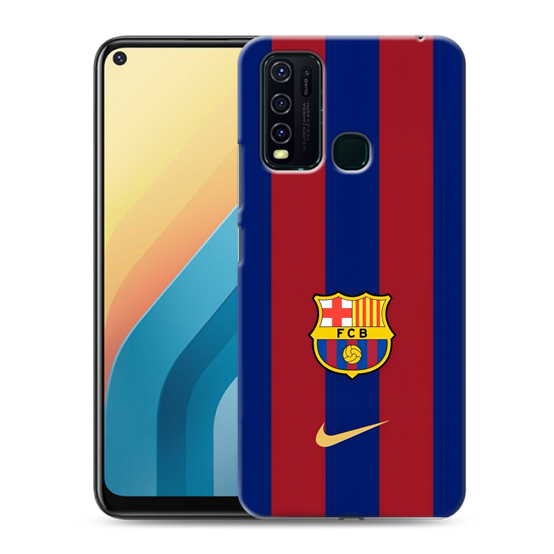 Силиконовый противоударный чехол на Vivo Y30 с принтом Барселона Barcelona Силиконовый противоударный чехол на Vivo Y30 с принтом Барселона Barcelona