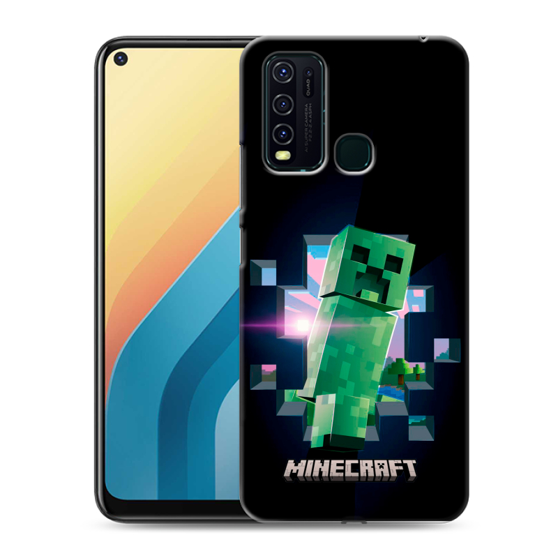 Пластиковый чехол на Vivo Y30 с принтом Майнкрафт Minecraft Пластиковый чехол на Vivo Y30 с принтом Майнкрафт Minecraft