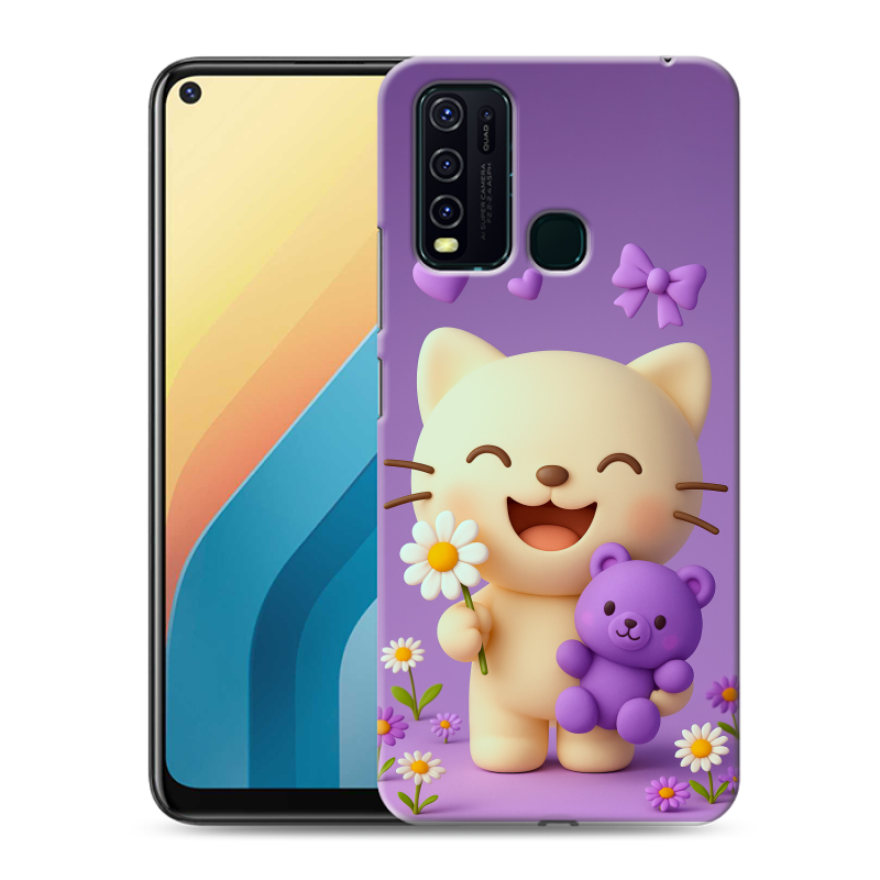 Силиконовый противоударный чехол на Vivo Y30 с принтом для девочек Силиконовый противоударный чехол на Vivo Y30 с принтом для девочек