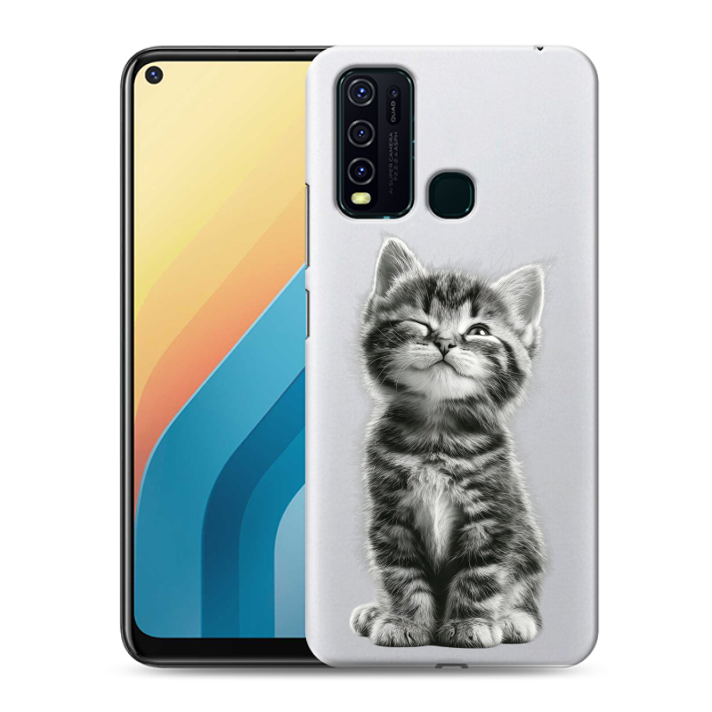 Пластиковый чехол на Vivo Y30 с принтом Котенок Пластиковый чехол на Vivo Y30 с принтом Котенок