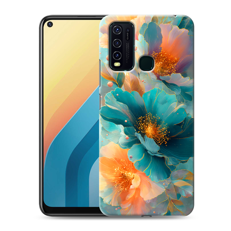 Пластиковый чехол на Vivo Y30 с принтом Цветы Пластиковый чехол на Vivo Y30 с принтом Цветы
