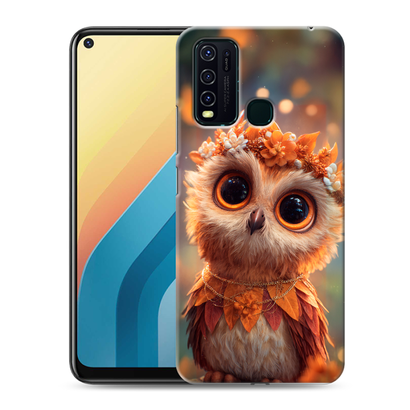 Пластиковый чехол на Vivo Y30 с принтом Милая сова Пластиковый чехол на Vivo Y30 с принтом Милая сова