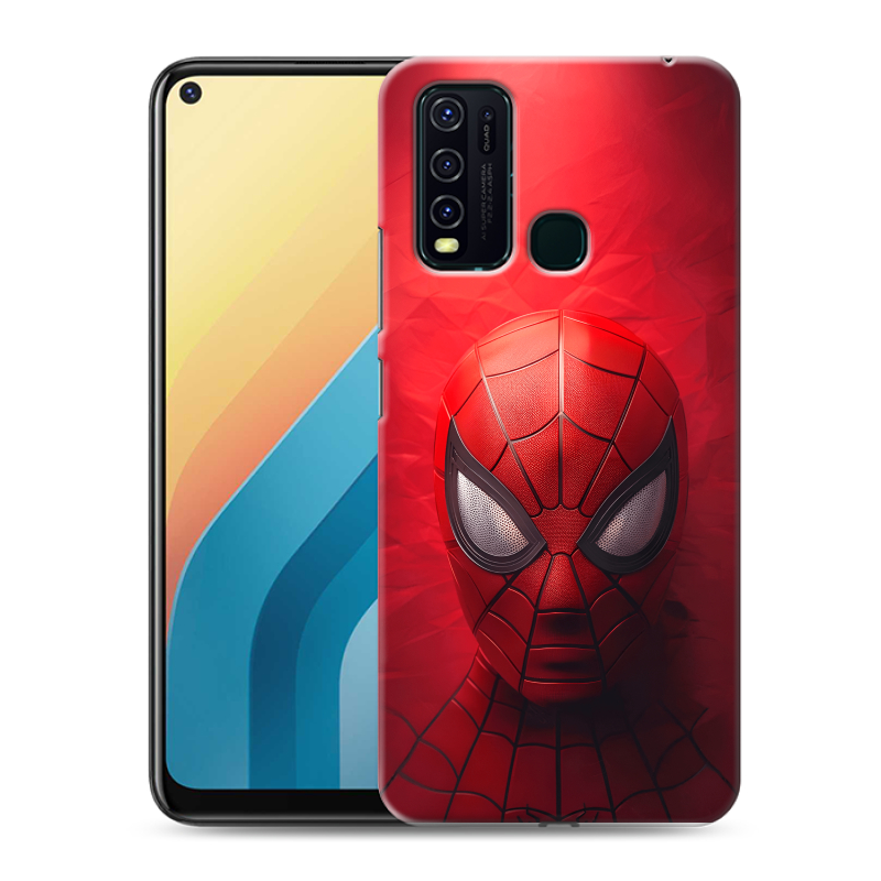 Силиконовый противоударный чехол на Vivo Y30 с принтом Spiderman Человек паук Силиконовый противоударный чехол на Vivo Y30 с принтом Spiderman Человек паук