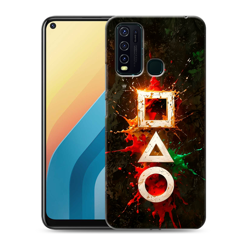 Силиконовый противоударный чехол на Vivo Y30 с принтом Squid Game Игра кальмара Силиконовый противоударный чехол на Vivo Y30 с принтом Squid Game Игра кальмара