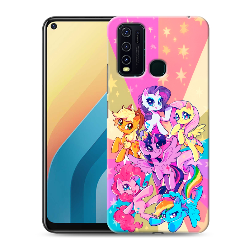 Пластиковый чехол на Vivo Y30 с принтом My little pony Дружба чудо Пластиковый чехол на Vivo Y30 с принтом My little pony Дружба чудо