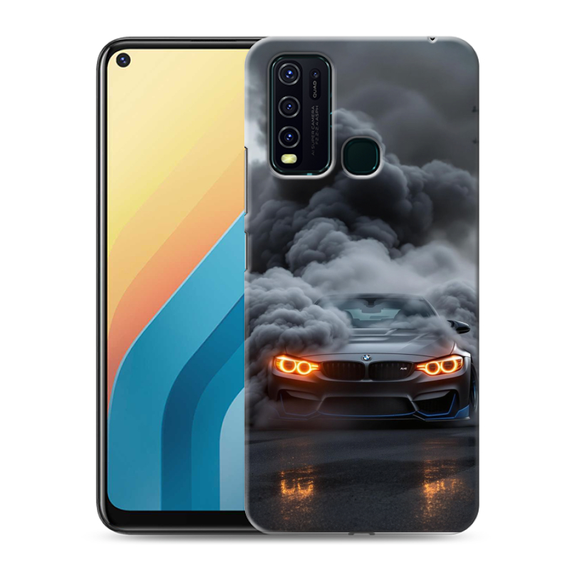 Силиконовый противоударный чехол на Vivo Y30 с принтом BMW БМВ Силиконовый противоударный чехол на Vivo Y30 с принтом BMW БМВ