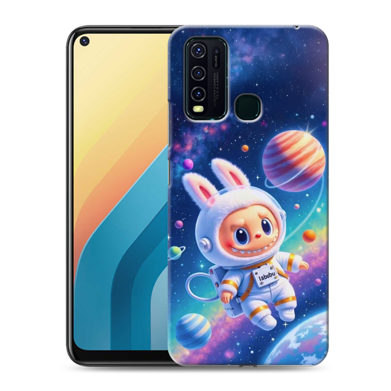 Пластиковый чехол на Vivo Y30 с принтом Labubu Лабубу Пластиковый чехол на Vivo Y30 с принтом Labubu Лабубу