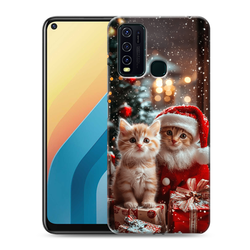 Силиконовый противоударный чехол на Vivo Y30 с принтом Новый год Силиконовый противоударный чехол на Vivo Y30 с принтом Новый год
