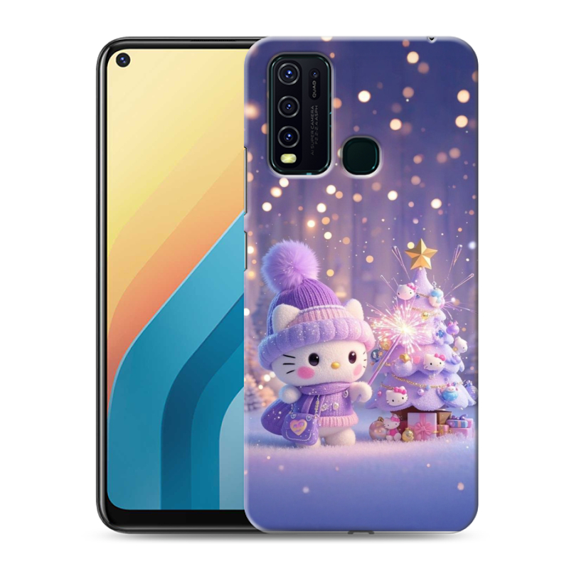 Пластиковый чехол на Vivo Y30 с принтом Новый год Пластиковый чехол на Vivo Y30 с принтом Новый год