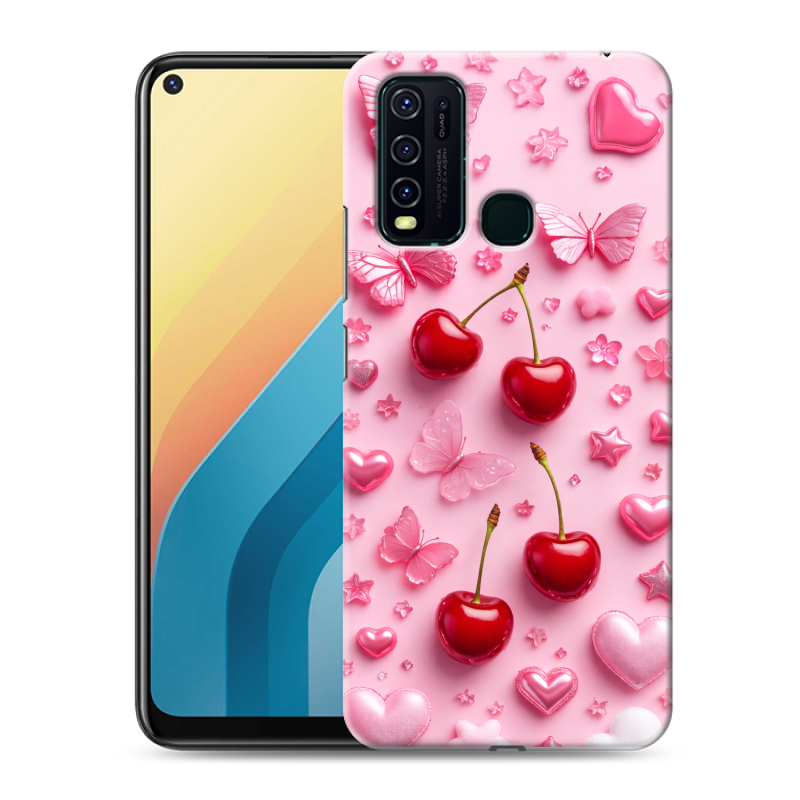 Силиконовый противоударный чехол на Vivo Y30 с принтом для девочек Силиконовый противоударный чехол на Vivo Y30 с принтом для девочек