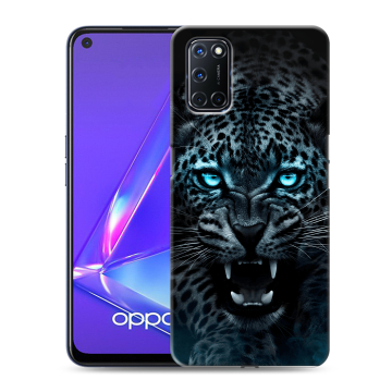 Силиконовый чехол на OPPO A72 с принтом Темный леопард Силиконовый чехол на OPPO A72 с принтом Темный леопард