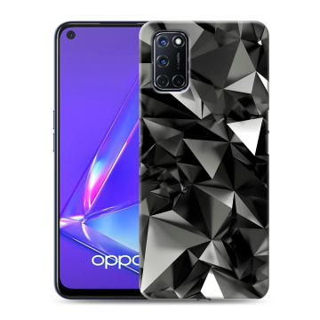 Силиконовый чехол на OPPO A72 с принтом Черные кристаллы Силиконовый чехол на OPPO A72 с принтом Черные кристаллы