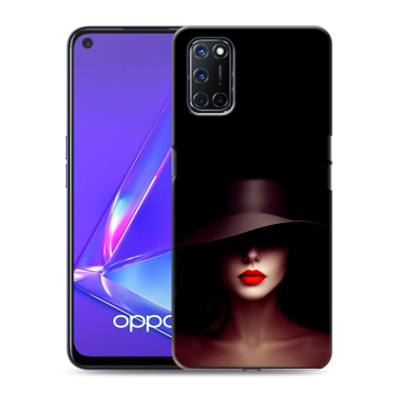 Силиконовый чехол на OPPO A72 с принтом Девушка в шляпе