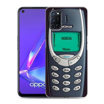 Силиконовый чехол на OPPO A72 с принтом Старый телефон