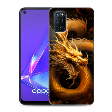 Силиконовый чехол на OPPO A72 с принтом Золотой дракон