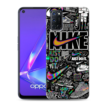 Силиконовый чехол на OPPO A72 с принтом Найк
