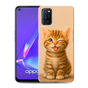 Силиконовый чехол на OPPO A72 с принтом котенок