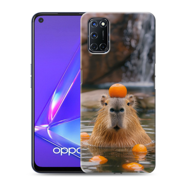 Силиконовый чехол на OPPO A72 с принтом Капибара с апельсином Силиконовый чехол на OPPO A72 с принтом Капибара с апельсином
