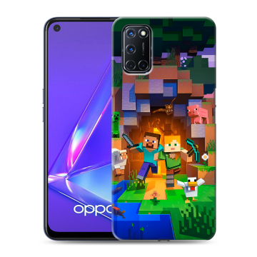 Силиконовый чехол на OPPO A72 с принтом Майнкрафт Minecraft