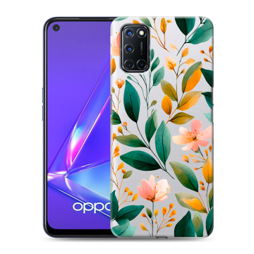 Силиконовый чехол на OPPO A72 с принтом Цветы паттерн