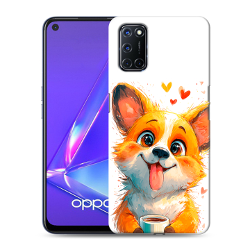 Силиконовый чехол на OPPO A72 с принтом корги Силиконовый чехол на OPPO A72 с принтом корги