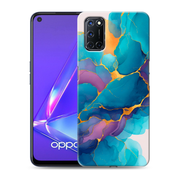 Силиконовый чехол на OPPO A72 с принтом Мрамор блестки Силиконовый чехол на OPPO A72 с принтом Мрамор блестки