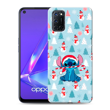 Силиконовый чехол на OPPO A72 с принтом Стич Новый год