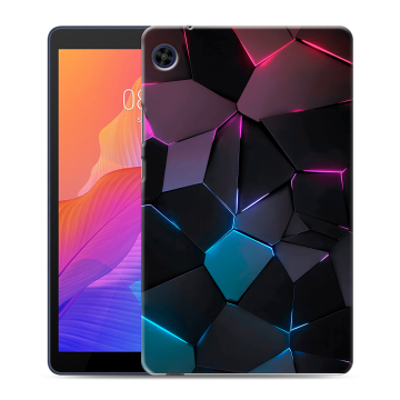 Силиконовый чехол на планшета Huawei MatePad T8 с принтом Геометрия неона
