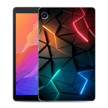 Силиконовый чехол на планшета Huawei MatePad T8 с принтом Абстракция неон