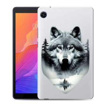 Силиконовый чехол на Huawei MatePad T8 с принтом Волк в лесу Силиконовый чехол на Huawei MatePad T8 с принтом Волк в лесу