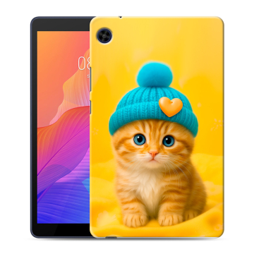 Силиконовый чехол на Huawei MatePad T8 с принтом Котенок в шапке Силиконовый чехол на Huawei MatePad T8 с принтом Котенок в шапке