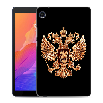 Силиконовый чехол на Huawei MatePad T8 с принтом Герб России золотой