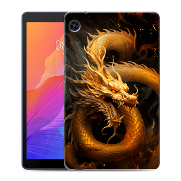 Силиконовый чехол на Huawei MatePad T8 с принтом Золотой дракон
