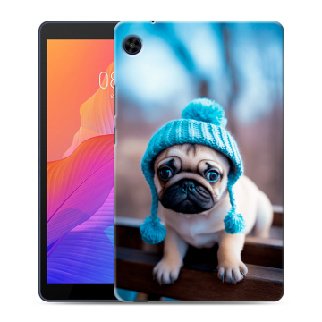 Силиконовый чехол на Huawei MatePad T8 с принтом Мопс в шапке