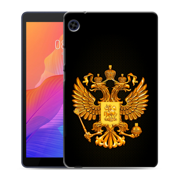 Силиконовый чехол на Huawei MatePad T8 с принтом Герб России желтый