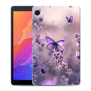 Силиконовый чехол на Huawei MatePad T8 с принтом бабочки и лаванда