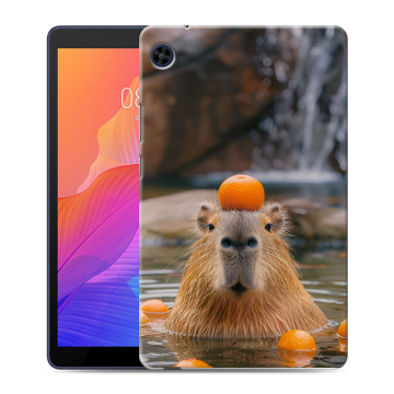 Силиконовый чехол на Huawei MatePad T8 с принтом Капибара с апельсином Силиконовый чехол на Huawei MatePad T8 с принтом Капибара с апельсином