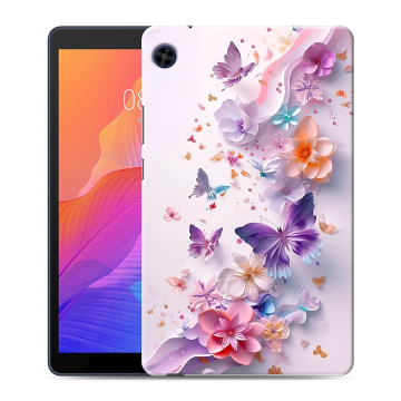 Силиконовый чехол на Huawei MatePad T8 с принтом цветы бабочки