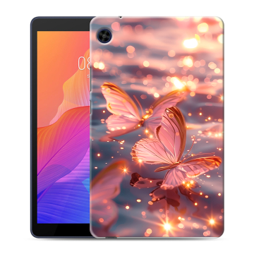 Силиконовый чехол на Huawei MatePad T8 с принтом бабочки розовые