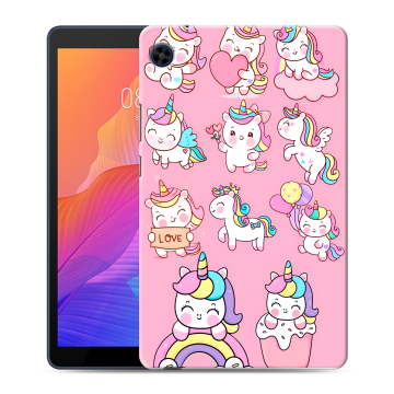 Силиконовый чехол на Huawei MatePad T8 с принтом Единороги и радуга Силиконовый чехол на Huawei MatePad T8 с принтом Единороги и радуга