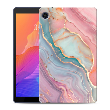 Силиконовый чехол на Huawei MatePad T8 с принтом розовый мрамор