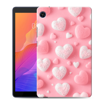 Силиконовый чехол на Huawei MatePad T8 с принтом Сердечки