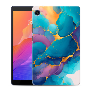 Силиконовый чехол на Huawei MatePad T8 с принтом Мрамор блестки