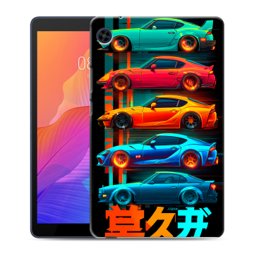 Силиконовый чехол на Huawei MatePad T8 с принтом машины тачки