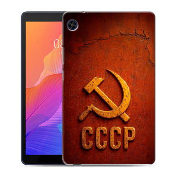 Силиконовый чехол на Huawei MatePad T8 с принтом Флаг Герб СССР