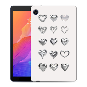 Силиконовый чехол на Huawei MatePad T8 с принтом Y2K сердечки Силиконовый чехол на Huawei MatePad T8 с принтом Y2K сердечки