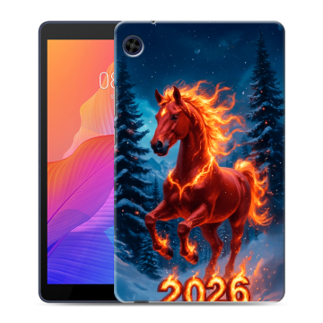 Силиконовый чехол на Huawei MatePad T8 с принтом Новый год коня