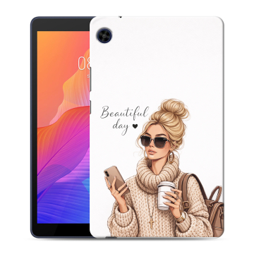 Силиконовый чехол на Huawei MatePad T8 с принтом женский